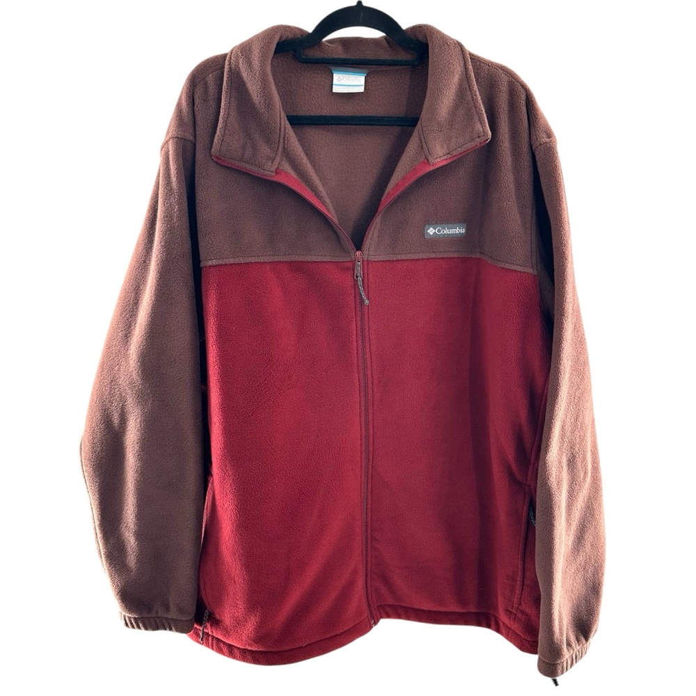 Columbia Men's Steen Mountain 2.0 Full Zip Fleece Red & Brown Jacket Size 3XT